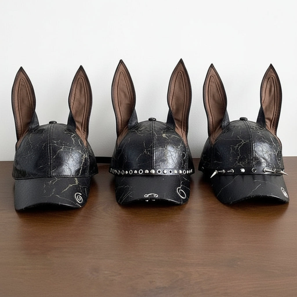 Kasket med Doberman-ører