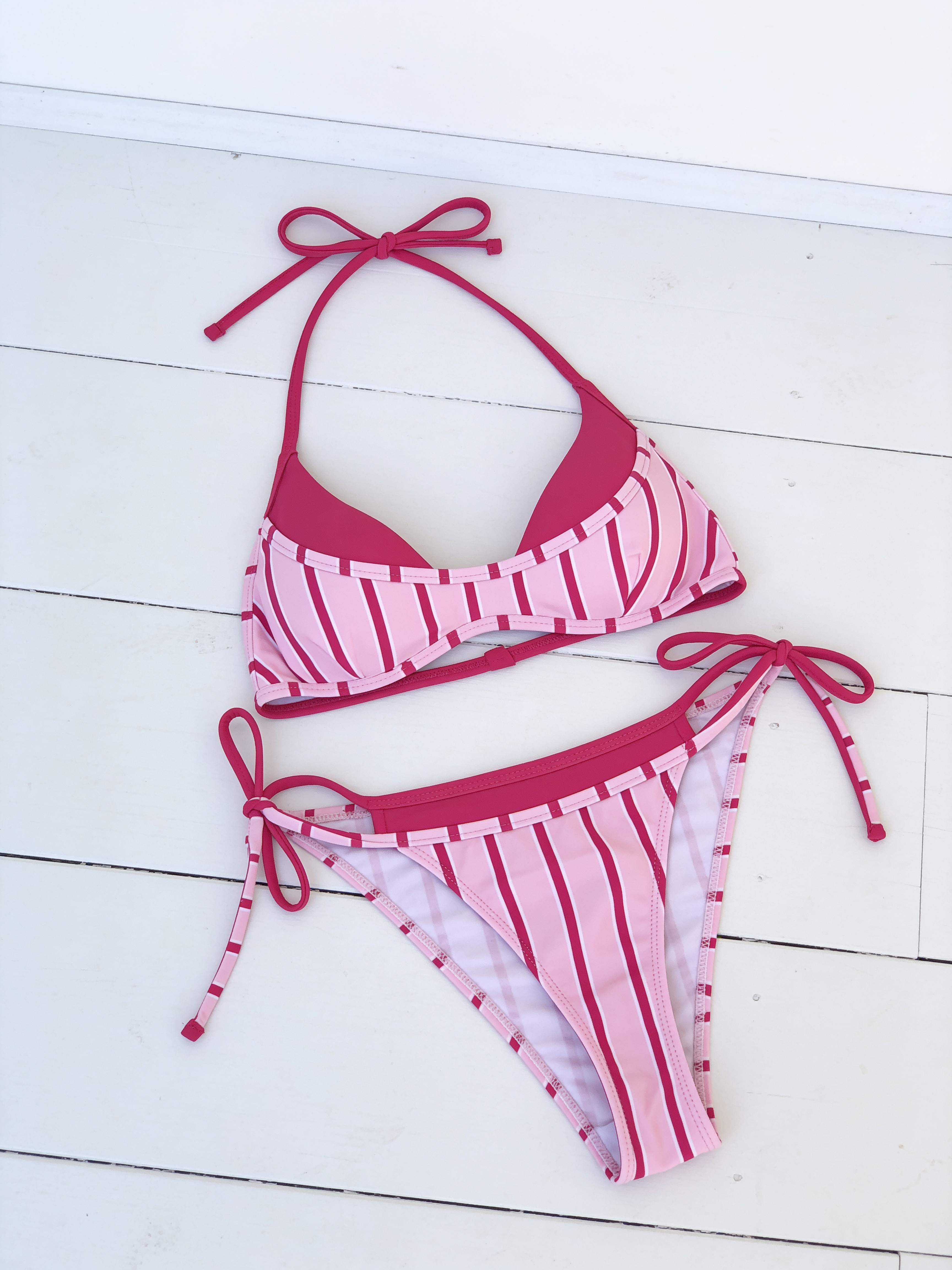 Prikket Bikinisæt (Lyserød)