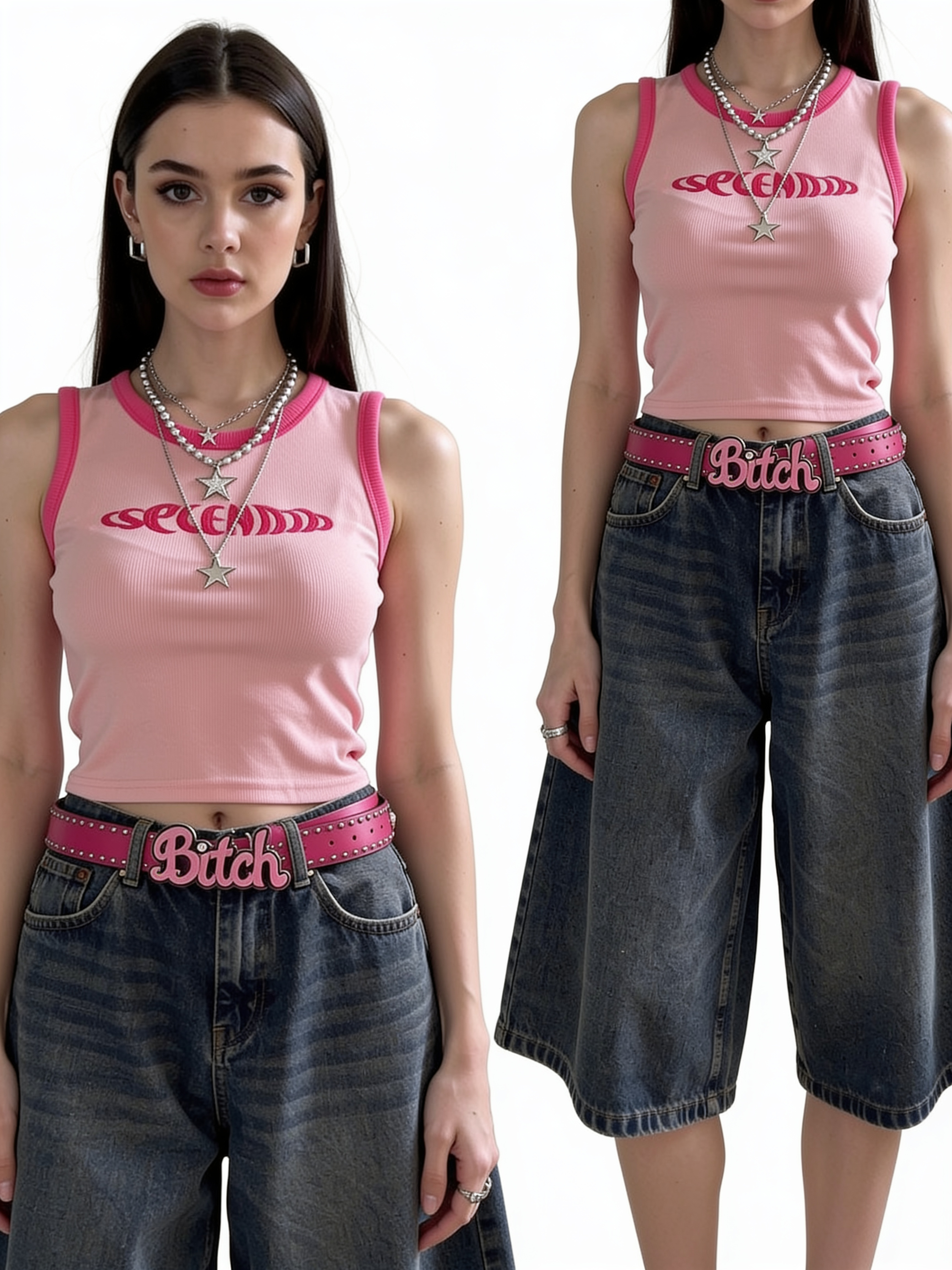 Tætsiddende Ærmeløs Camisole-top
