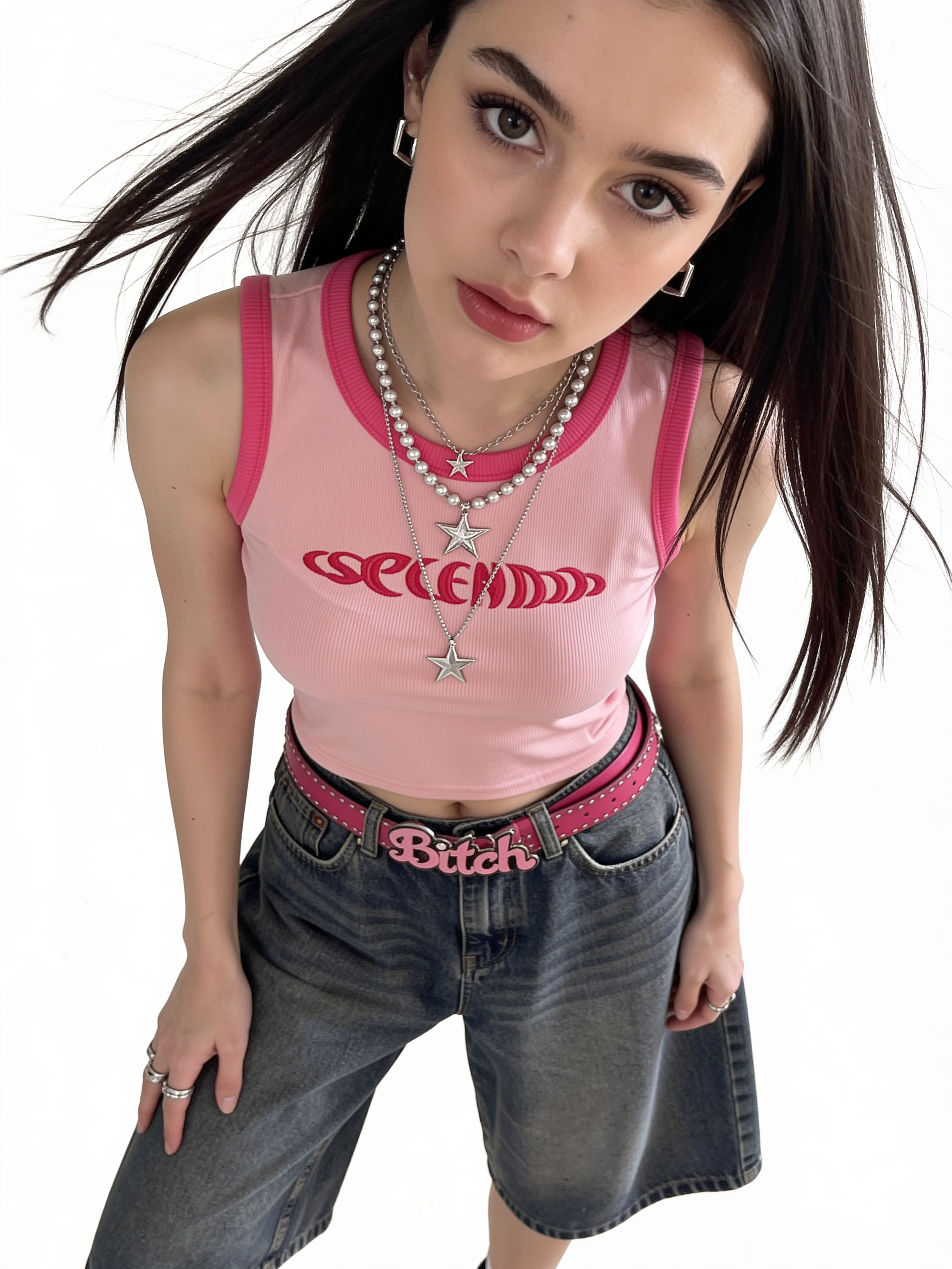 Tætsiddende Ærmeløs Camisole-top
