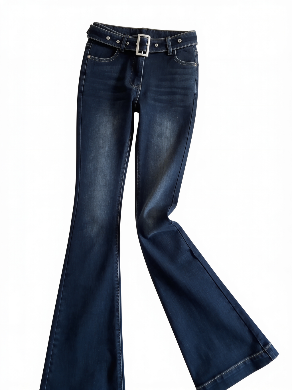 Lavtaljede Stretch Jeans med Let Svaj
