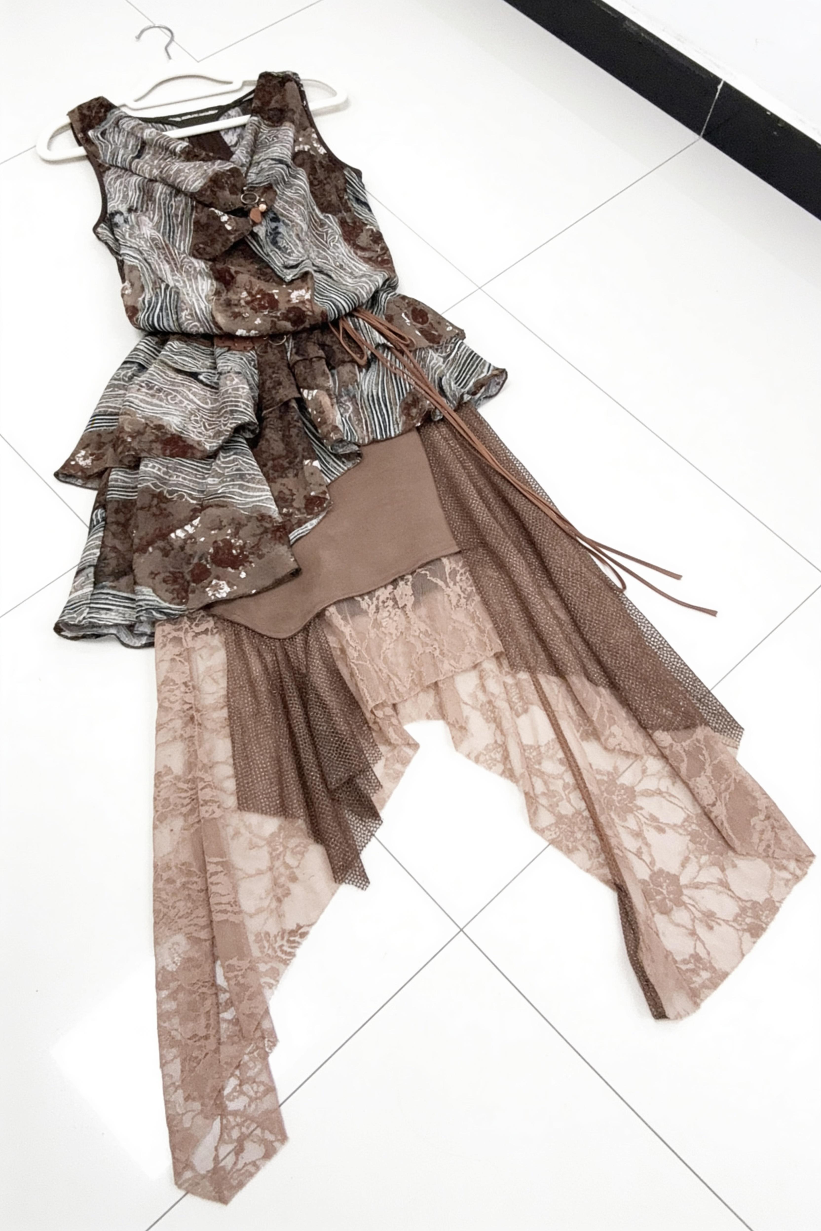 Vintage Halterneck-kjole med Gradientprint