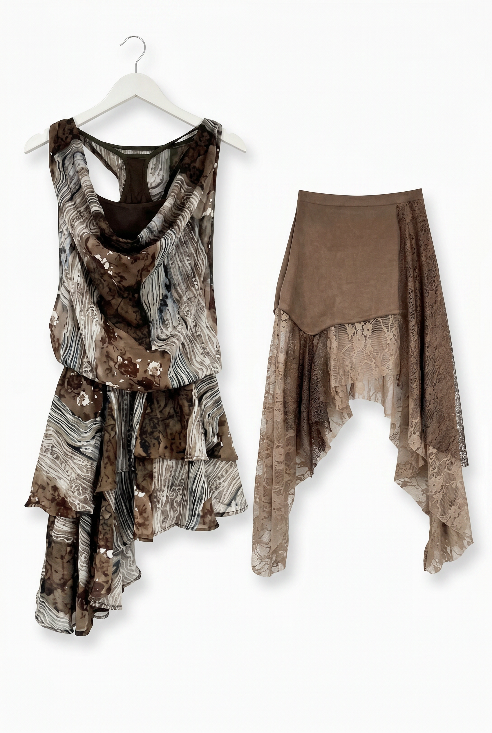 Vintage Halterneck-kjole med Gradientprint